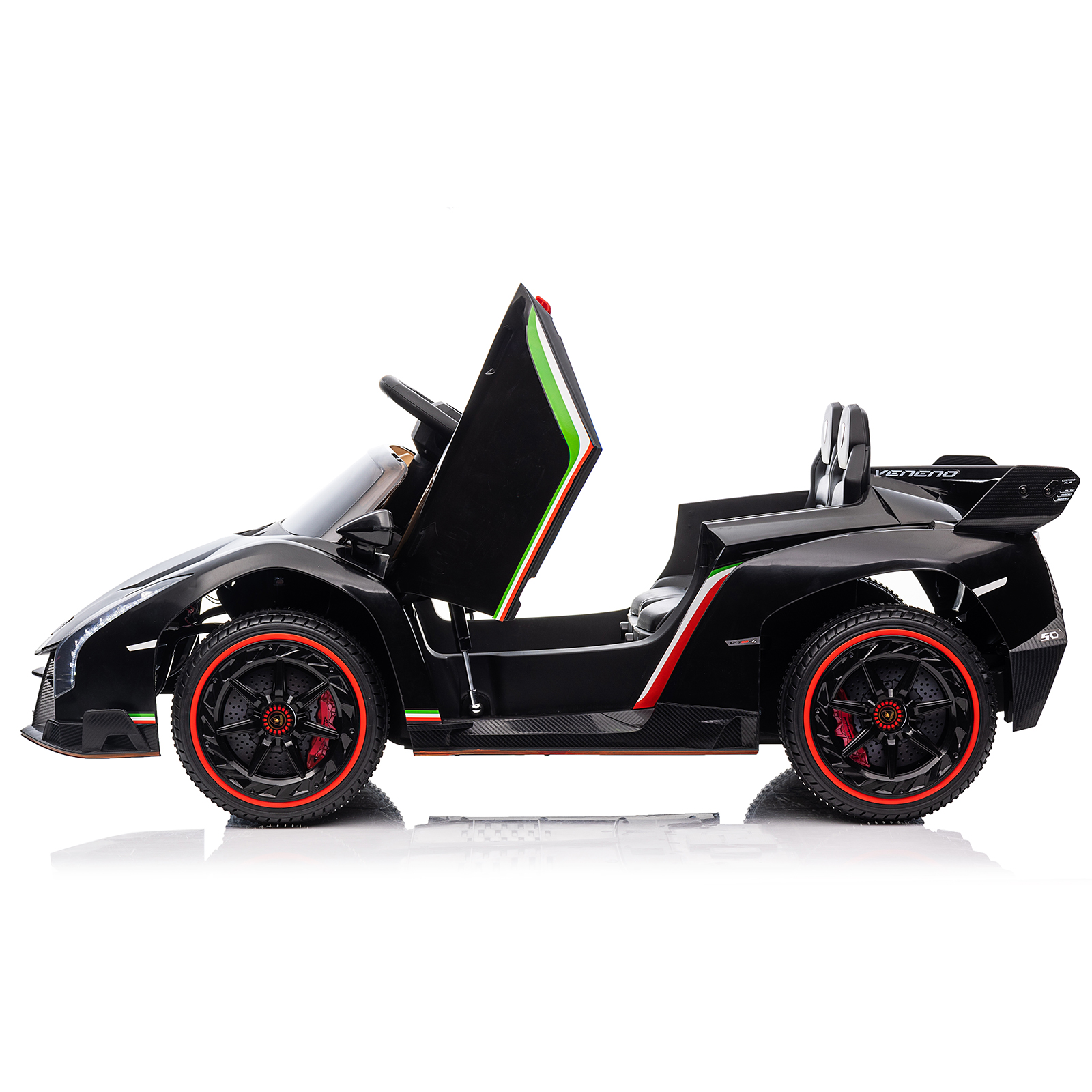 LEADZM Lamborghini Poison Small Dual Drive 12V 4.5AH with 2.4G Remote Control Sports Car Electric Ca