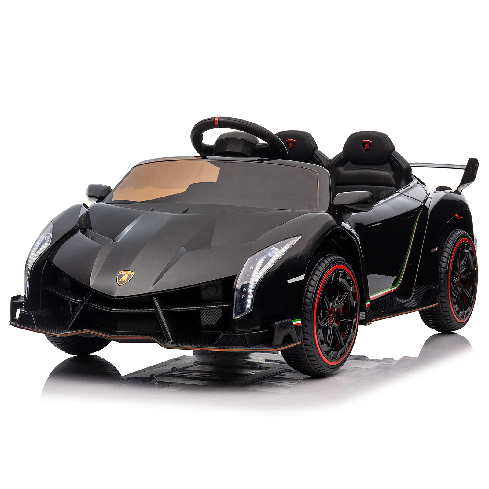 LEADZM Lamborghini Poison Small Dual Drive 12V 4.5AH with 2.4G Remote Control Sports Car Electric Ca
