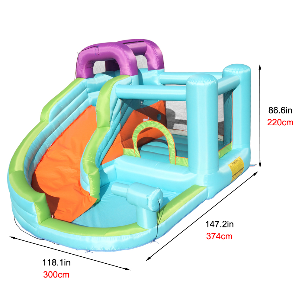 New Inflatable Bounce House, Slide Bouncer with Pool Area ,Climbing Wall, Large Jumping Area