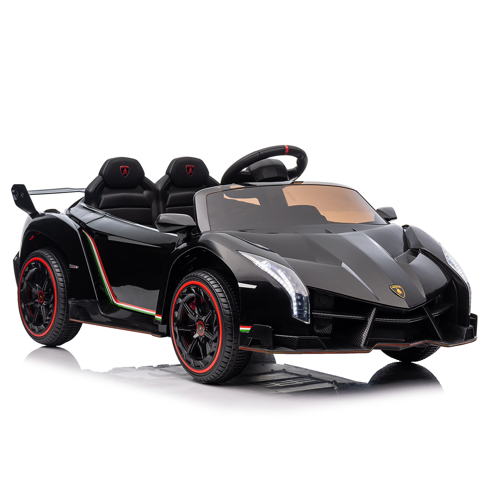 LEADZM Lamborghini Poison Small Dual Drive 12V 4.5AH with 2.4G Remote Control Sports Car Electric Ca