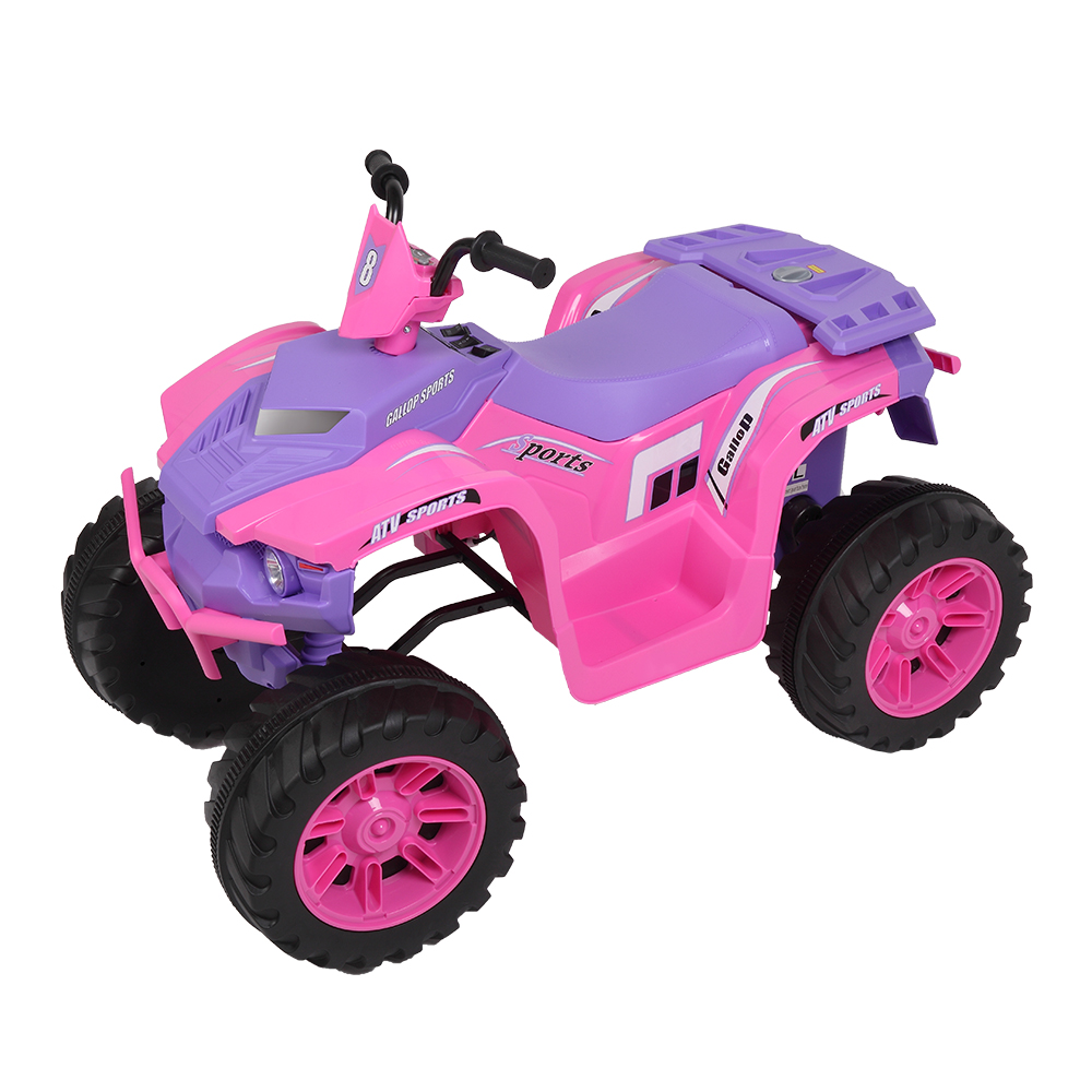 LEADZM LZ-9955 ALL Terrain Vehicle Dual Drive Battery 12V7AH*1 without Remote Control with Slow Start Pink & purple