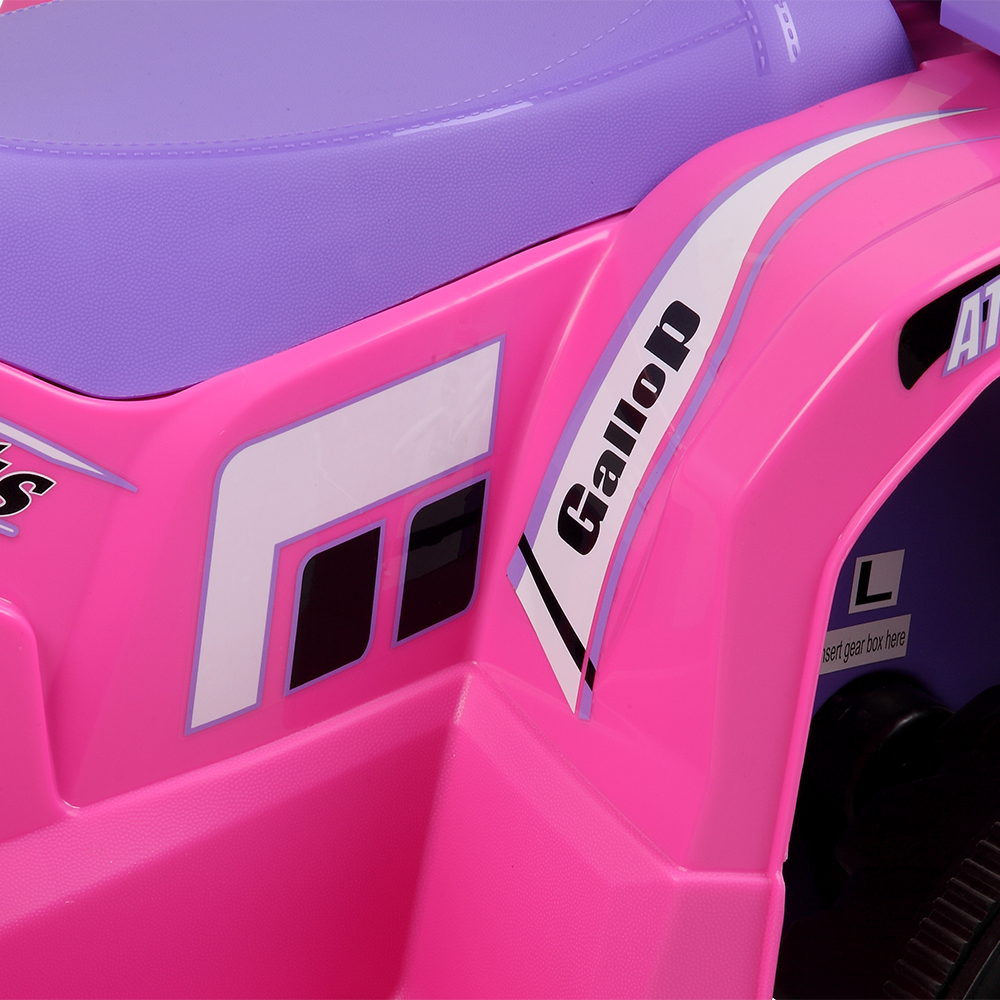 LEADZM LZ-9955 ALL Terrain Vehicle Dual Drive Battery 12V7AH*1 without Remote Control with Slow Start Pink & purple