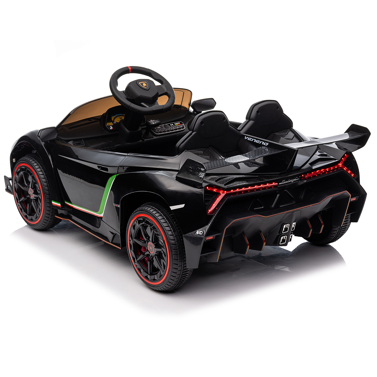 LEADZM Lamborghini Poison Small Dual Drive 12V 4.5AH with 2.4G Remote Control Sports Car Electric Ca