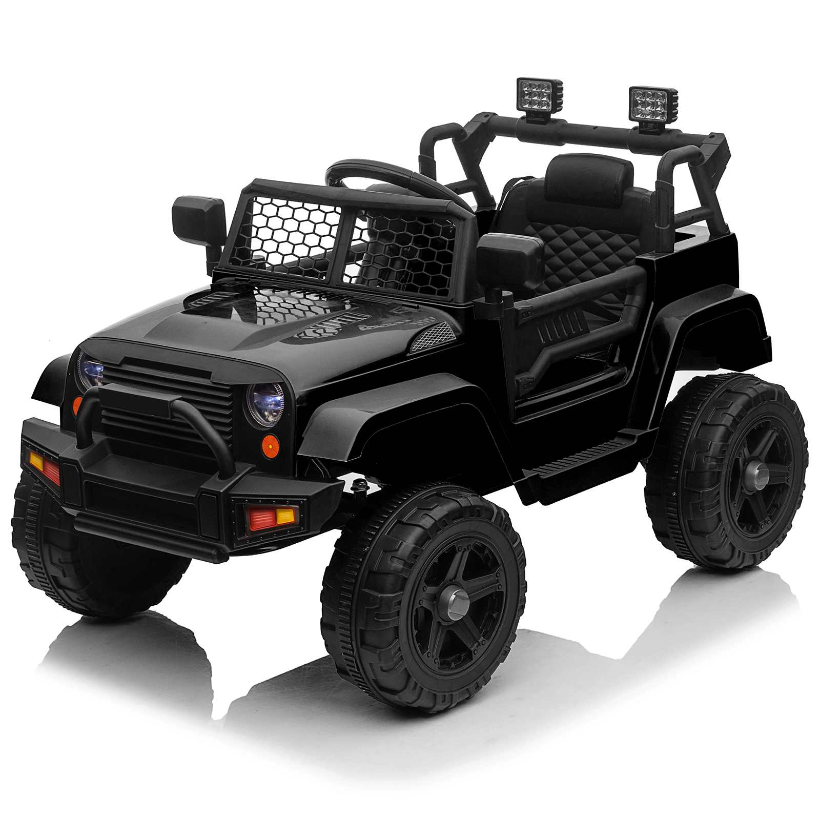 LEADZM Dual Drive 12V 4.5A.h with 2.4G Remote Control Jeep Black
