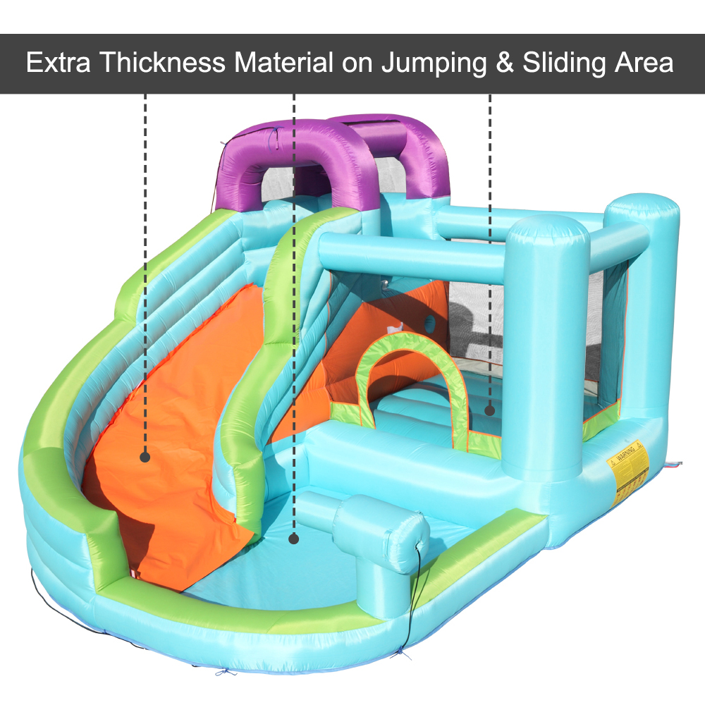 New Inflatable Bounce House, Slide Bouncer with Pool Area ,Climbing Wall, Large Jumping Area