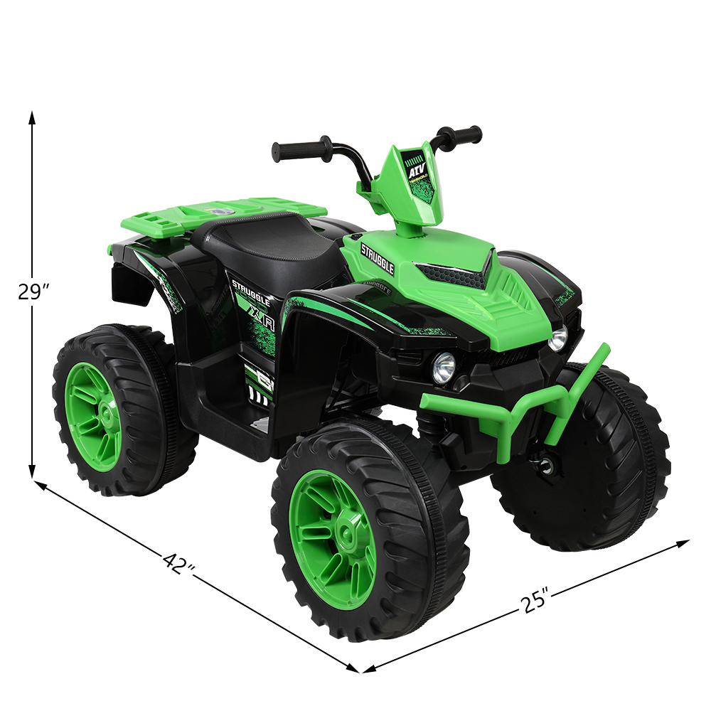 LEADZM LZ-9955 ALL Terrain Vehicle Dual Drive Battery 12V7AH*1 without Remote Control with Slow Start Green