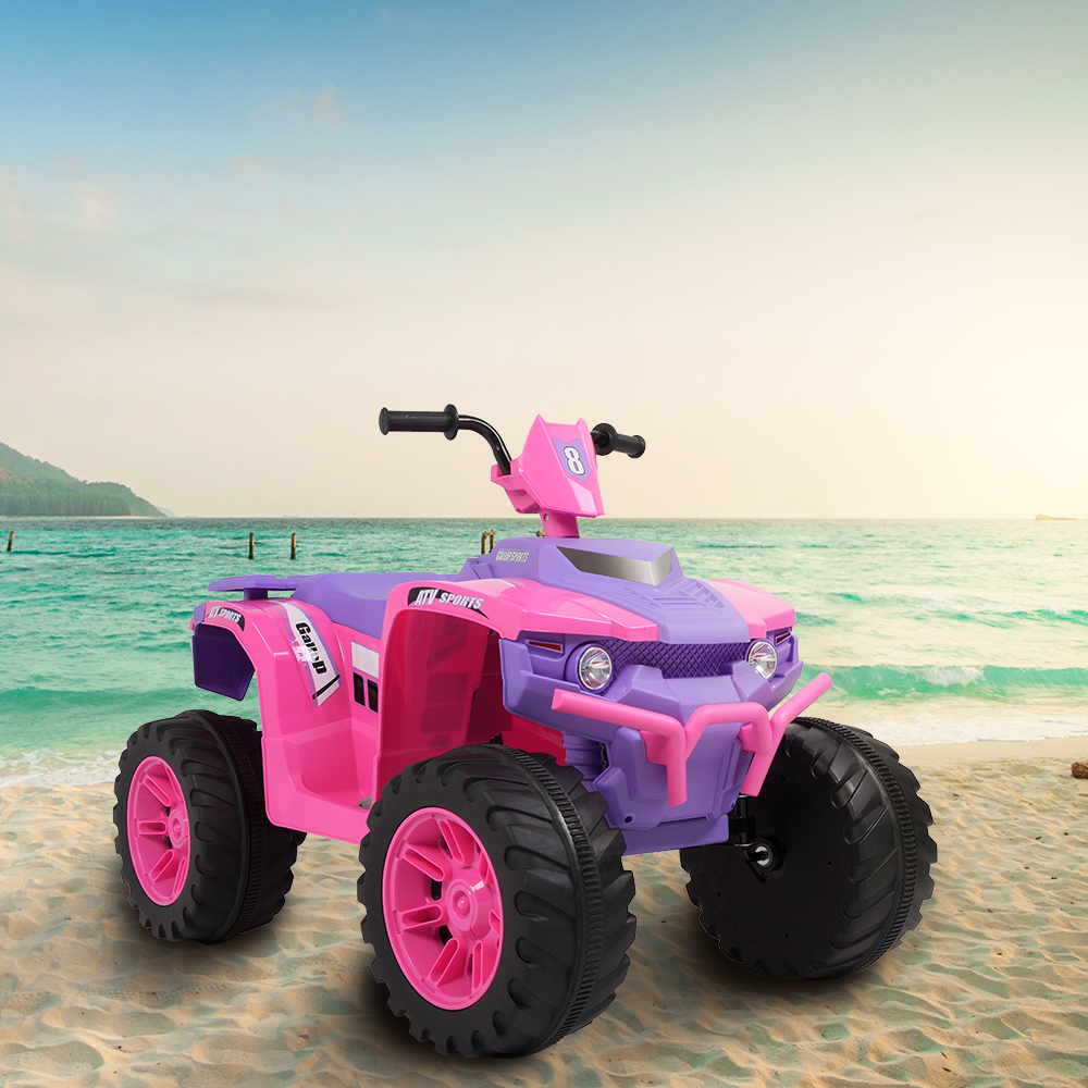 LEADZM LZ-9955 ALL Terrain Vehicle Dual Drive Battery 12V7AH*1 without Remote Control with Slow Start Pink & purple