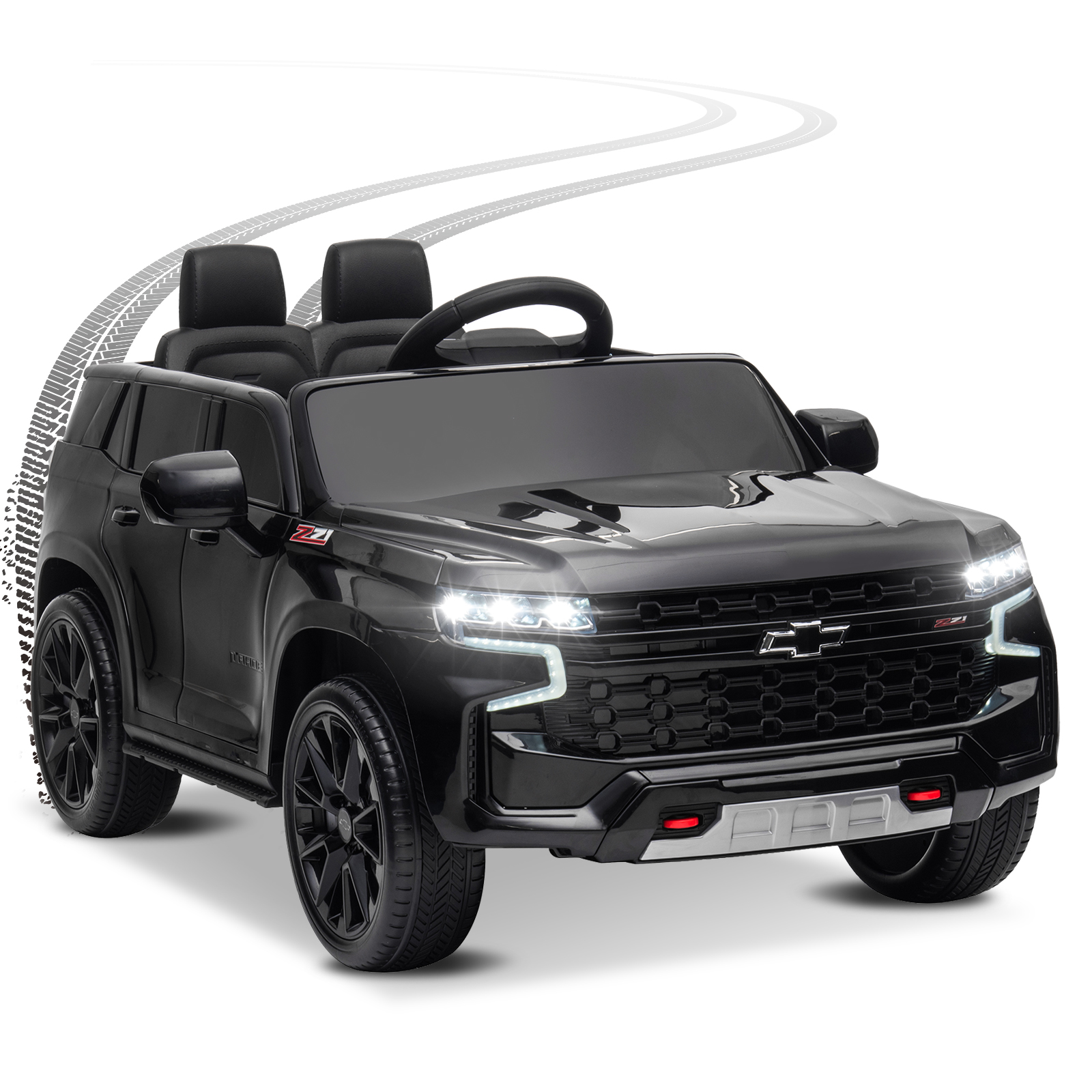 LEADZM Dual Drive 12.00V 7A.h with 2.4G Remote Control HL588 Chevrolet Tahoe SUV Black