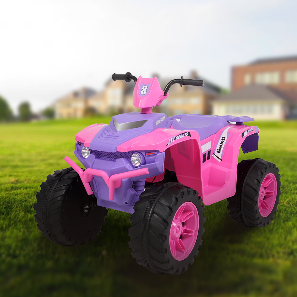 LEADZM LZ-9955 ALL Terrain Vehicle Dual Drive Battery 12V7AH*1 without Remote Control with Slow Start Pink & purple