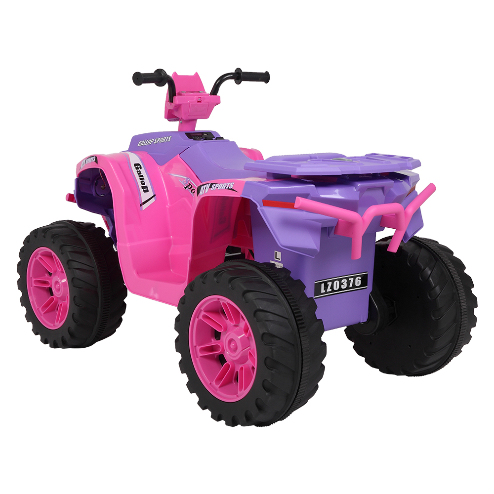 LEADZM LZ-9955 ALL Terrain Vehicle Dual Drive Battery 12V7AH*1 without Remote Control with Slow Start Pink & purple