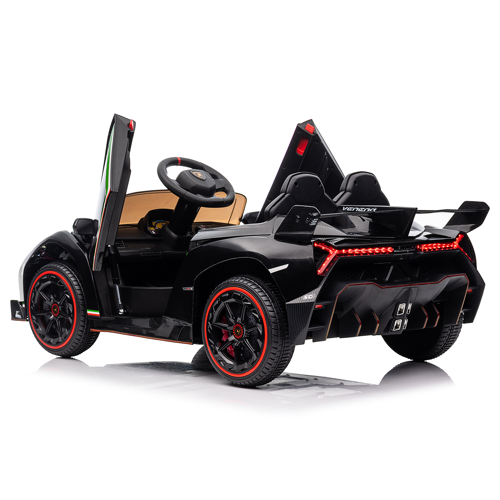 LEADZM Lamborghini Poison Small Dual Drive 12V 4.5AH with 2.4G Remote Control Sports Car Electric Ca