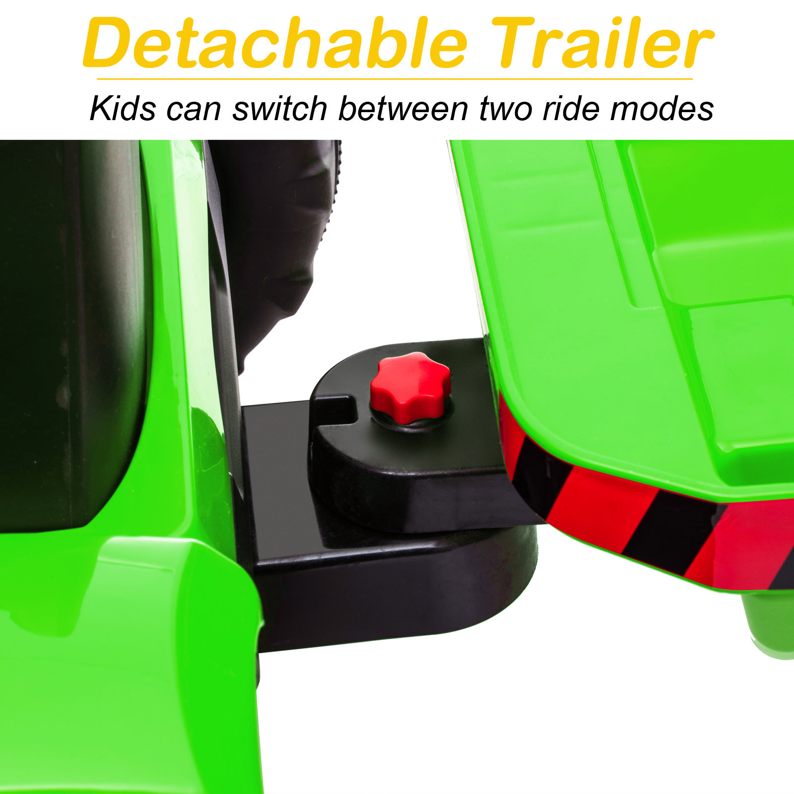 Toy Tractor with Trailer,3-Gear-Shift Ground Loader Ride On with LED Lights