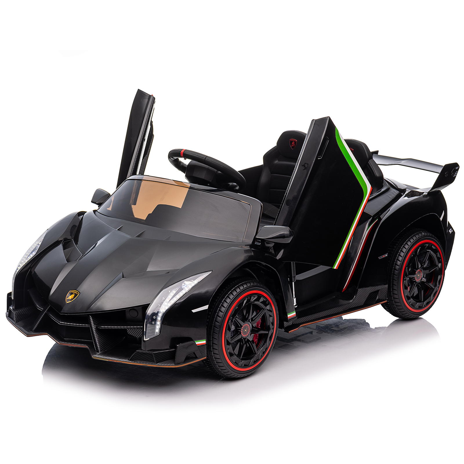 LEADZM Lamborghini Poison Small Dual Drive 12V 4.5AH with 2.4G Remote Control Sports Car Electric Ca
