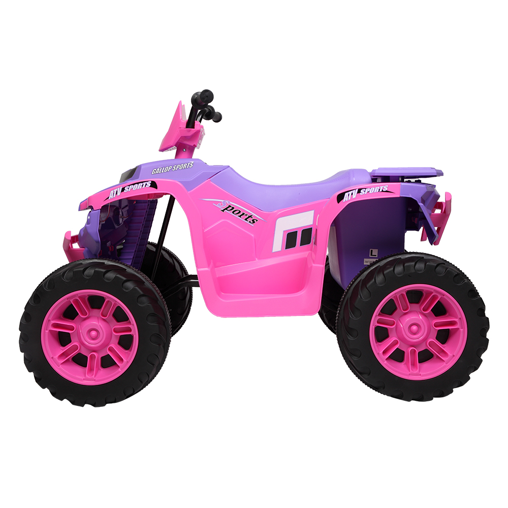 LEADZM LZ-9955 ALL Terrain Vehicle Dual Drive Battery 12V7AH*1 without Remote Control with Slow Start Pink & purple