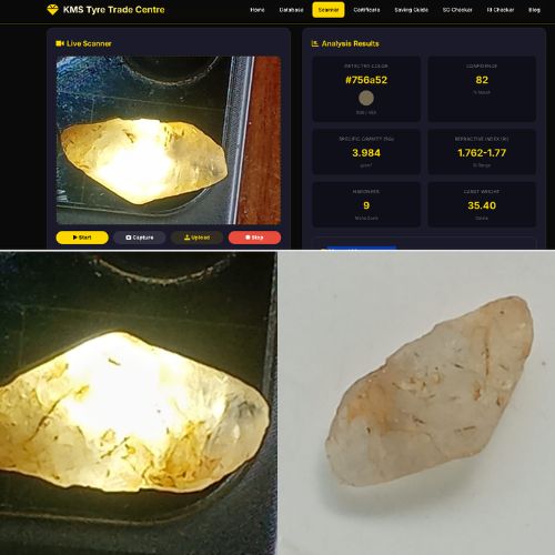 Natural Rough Yellow Sapphire / Corundum Gemstone - 35.40 Carats