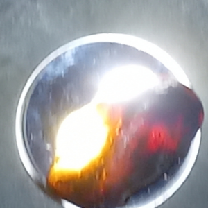 Rough honey chrysoberyl cat's eye gemstone, 4.45 carats
