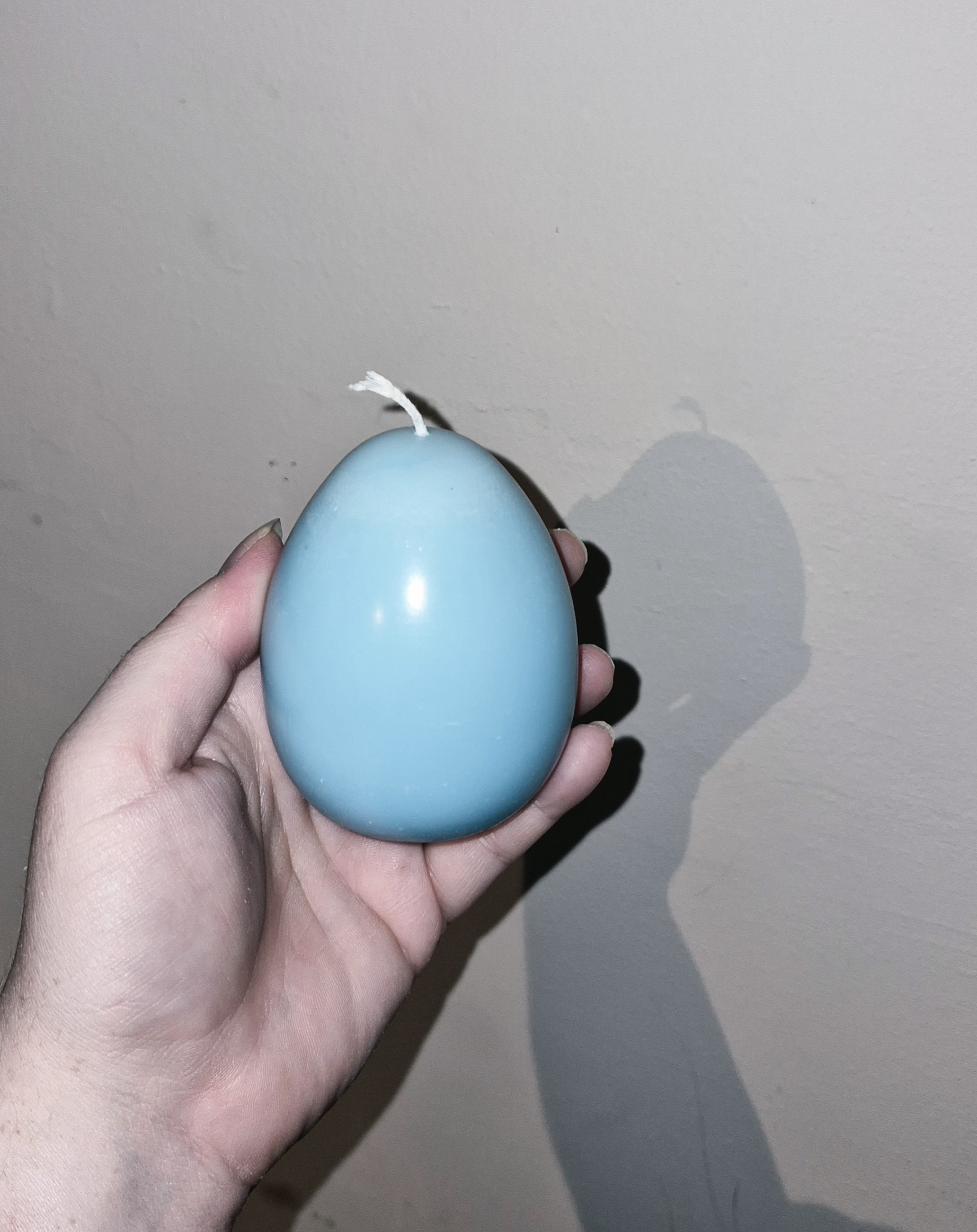 Cream Soy egg 7cm Little pillar candle 8cm