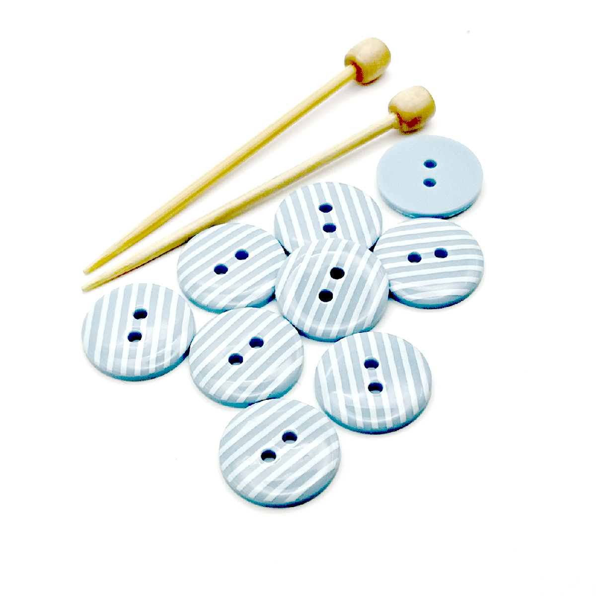 Blue Stripe Buttons