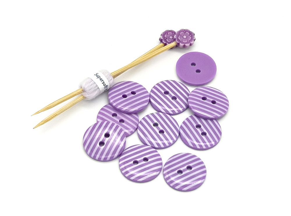 Purple Stripe Buttons