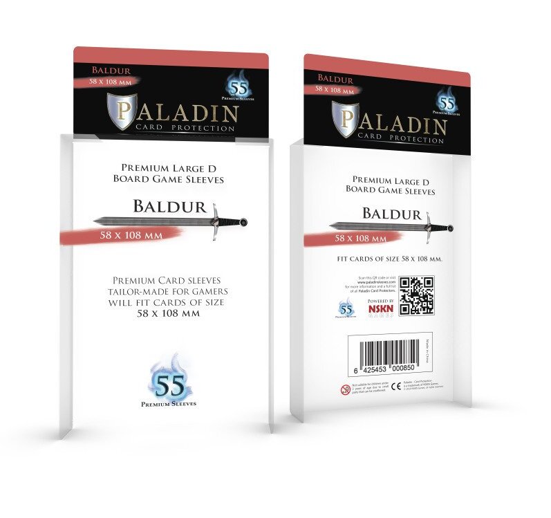 Paladin Baldur Premium Large D 58x108mm, qty 55