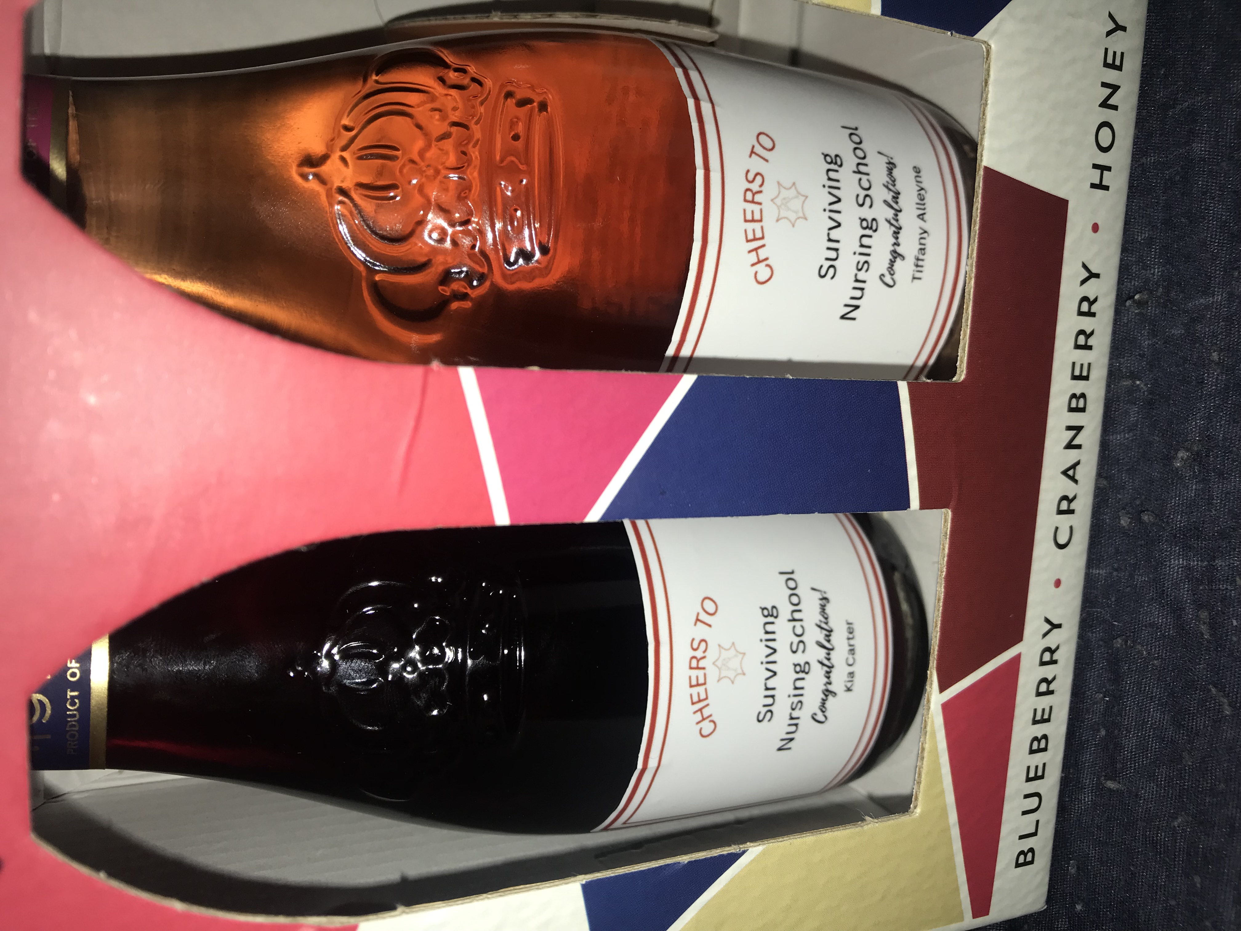 Custom Wine Bottles (set of 4)