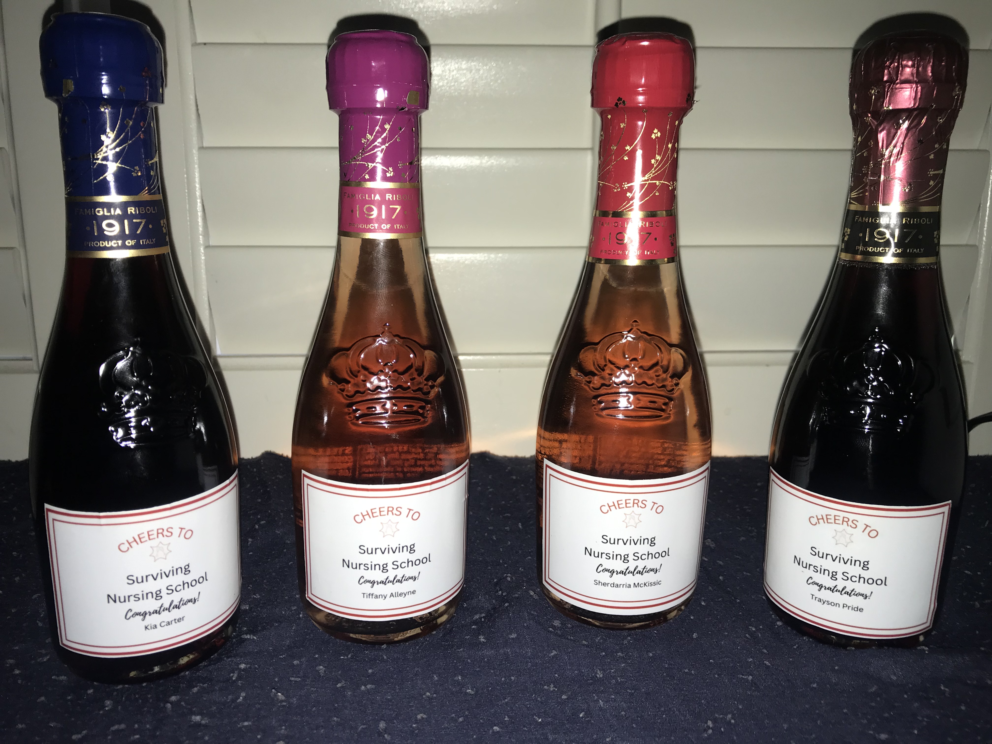 Custom Wine Bottles (set of 4)