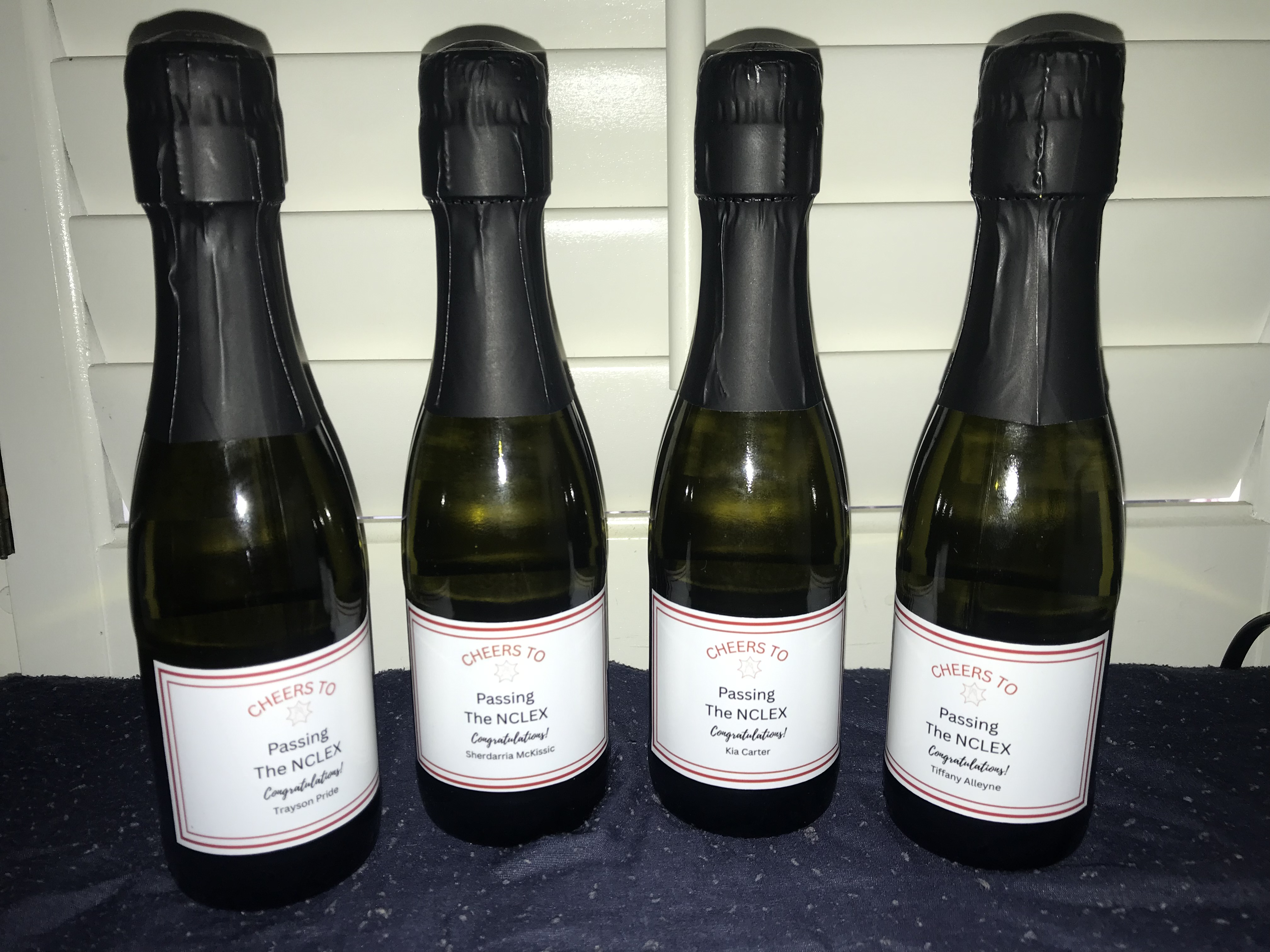 Custom Wine Bottles (set of 4)