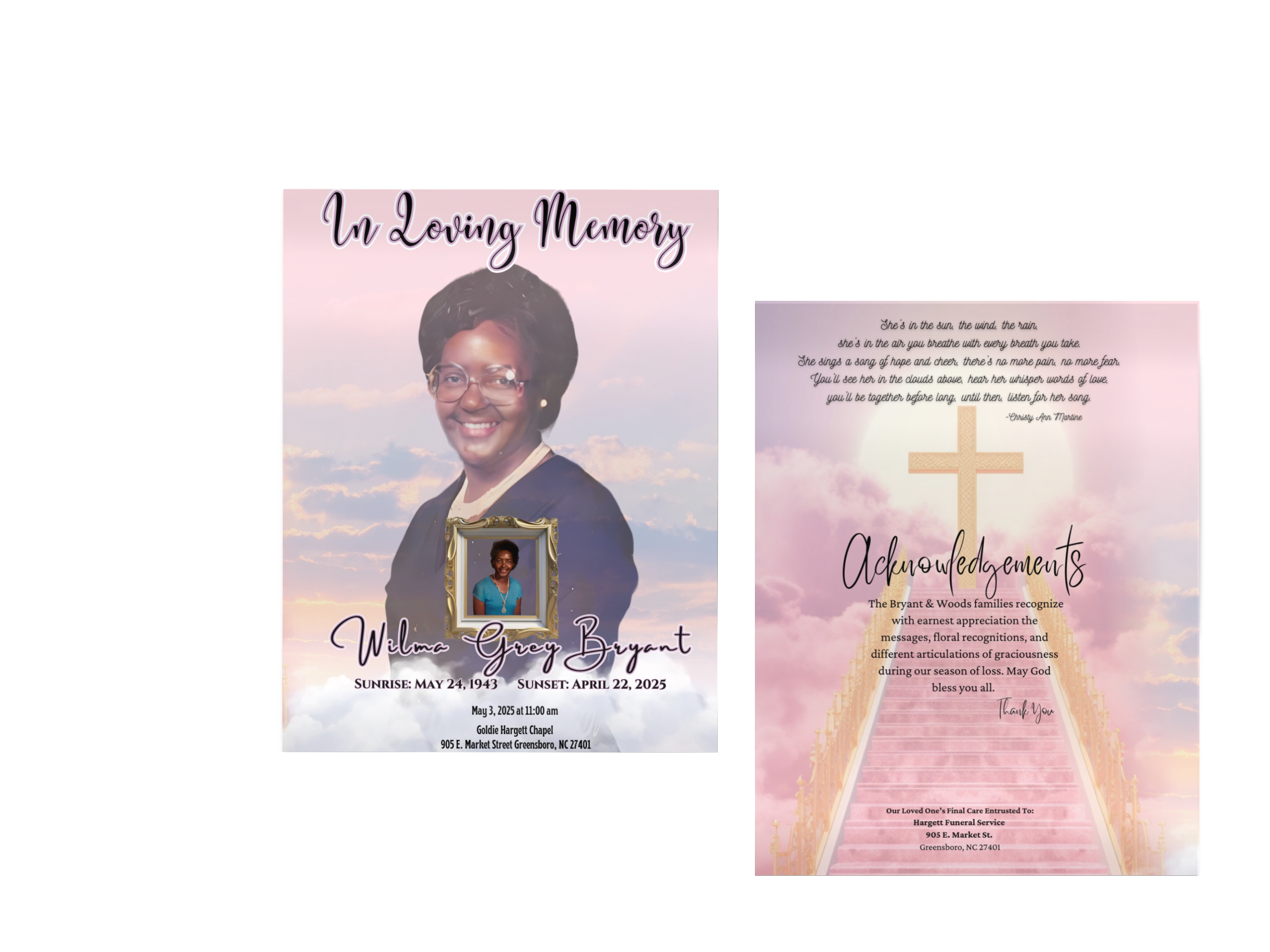 Custom Funeral Program