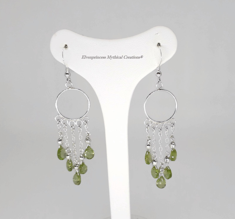 Peridot multi drop Earrings