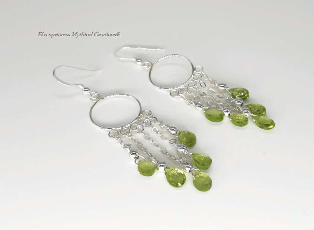 Peridot multi drop Earrings