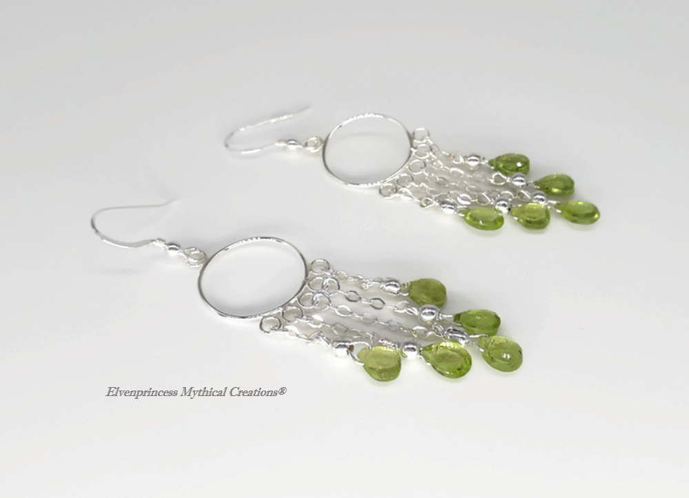 Peridot multi drop Earrings