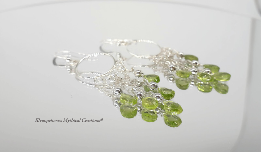 Peridot multi drop Earrings