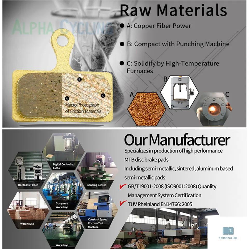 SHIMANO Compatible Full Metal Brake Pads