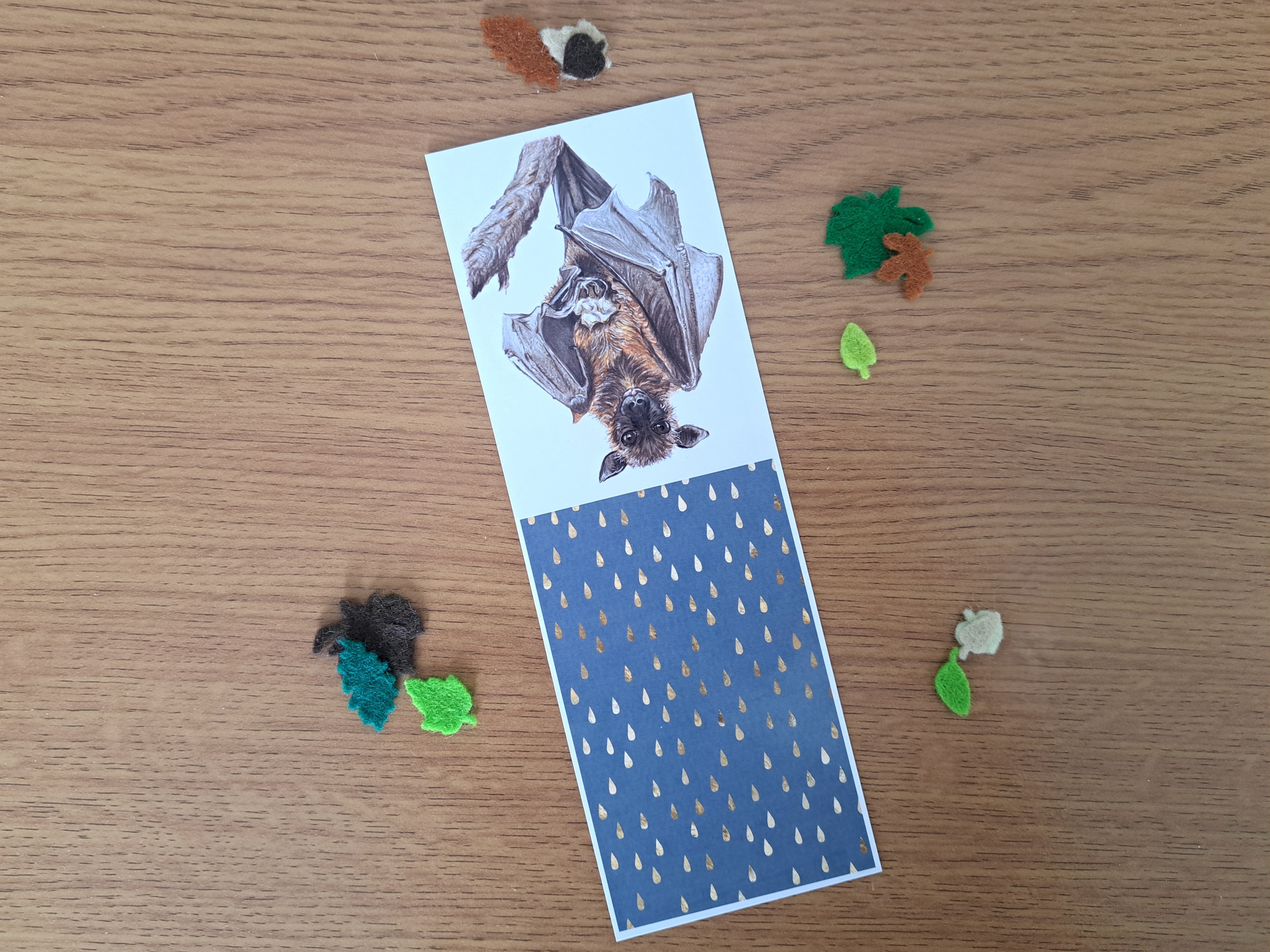 Fruit Bat Bookmark: Bookish Christmas or Any Occasion Gift for Book & Bat Lovers