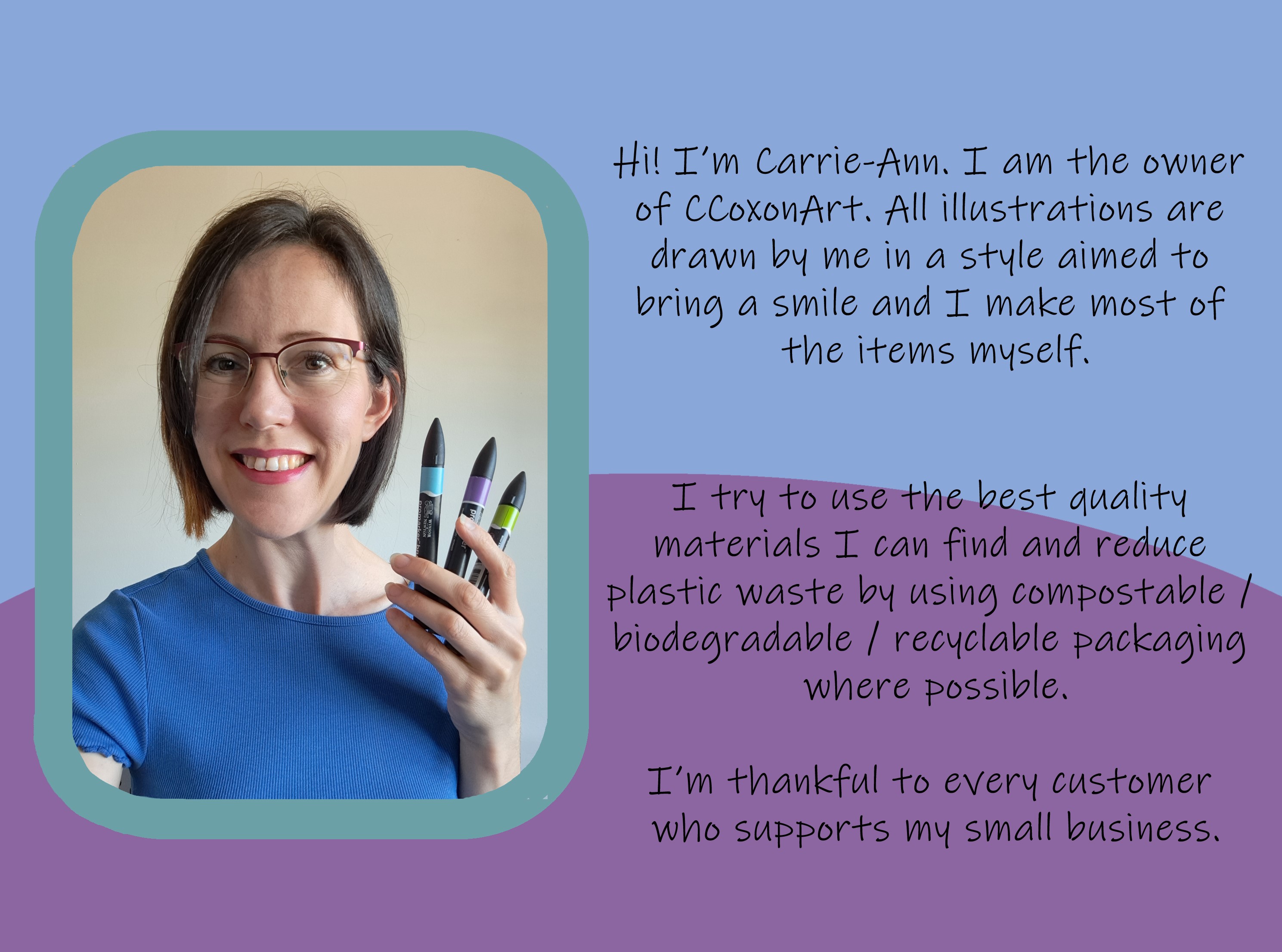 Guinea Pig Card - Flóki at desk with laptop