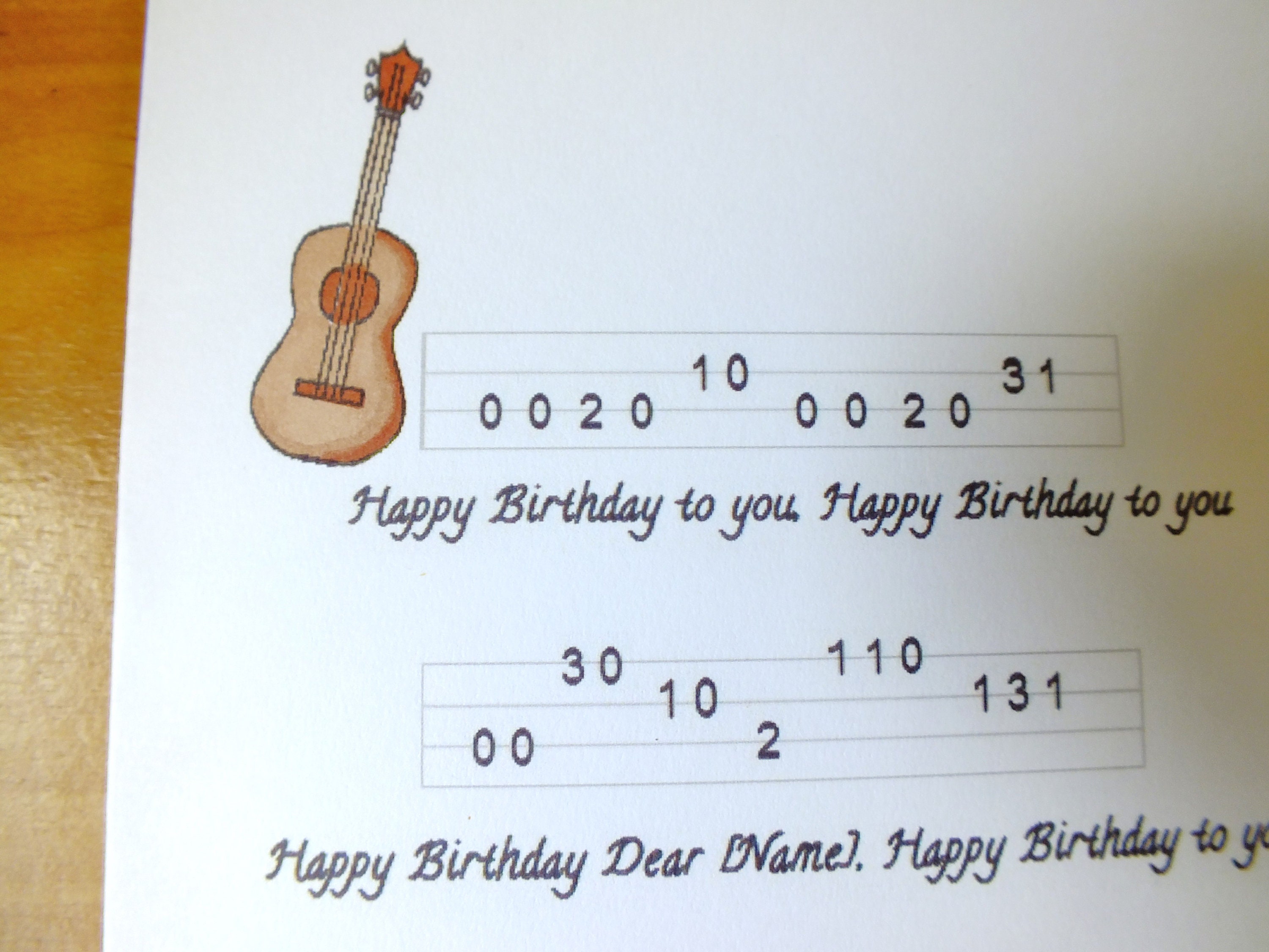 Ukulele Card, Ukulele Designs, Ukulele, Ukulele Birthday Card, Birthday Ukulele, Ukulele Birthday Wi