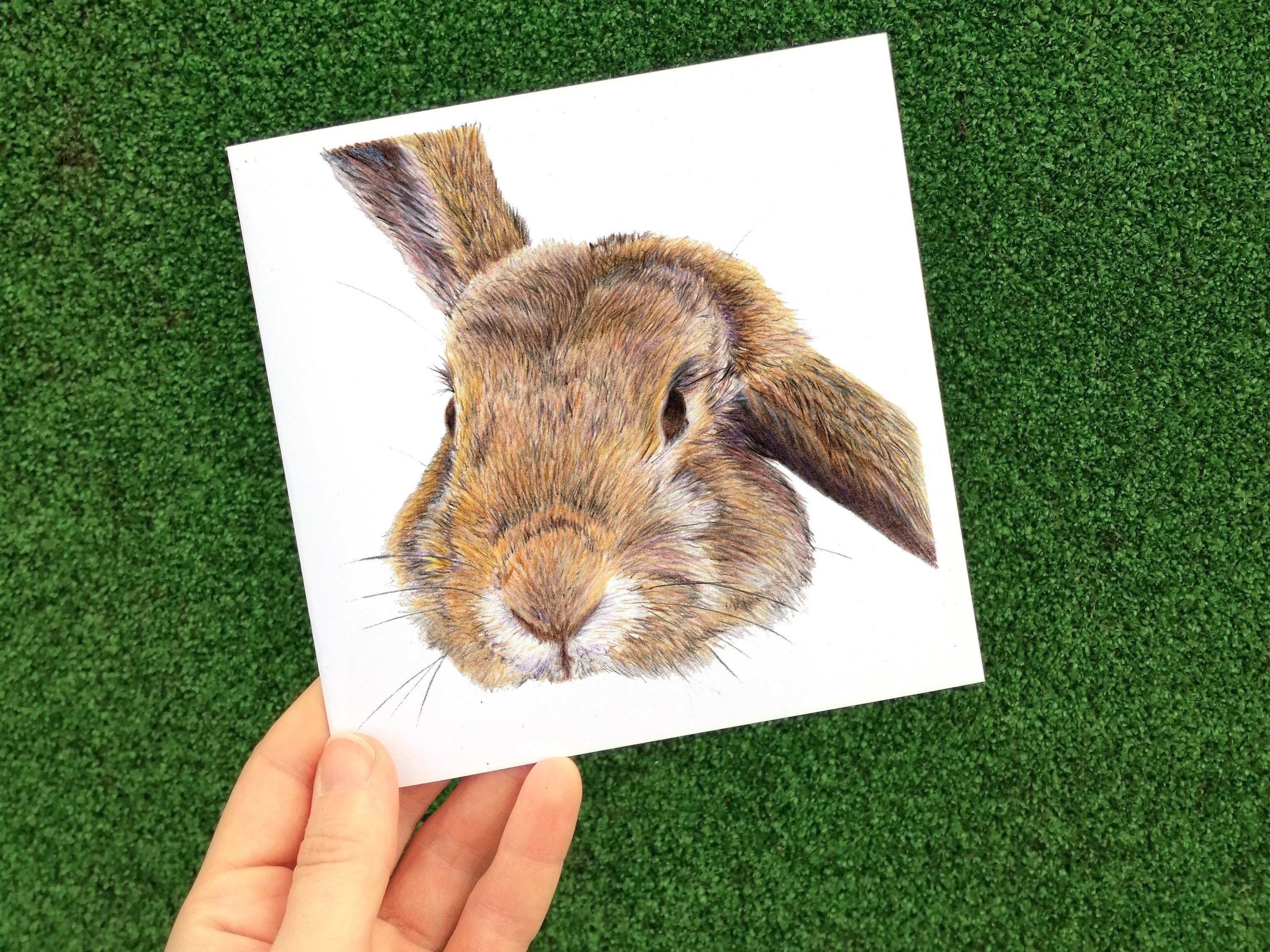 Rabbit Birthday Card, Personalised Bunny Card, Rabbit Card for Men, Women, Children, Bunny Card, Per