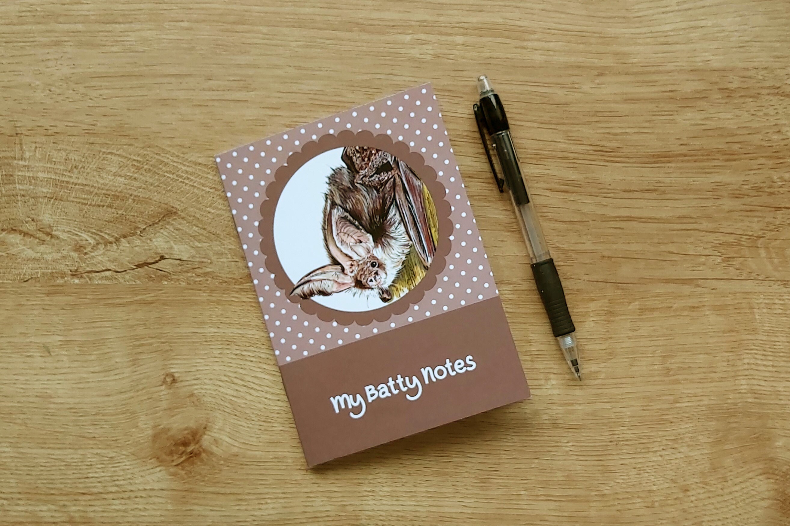 Bat Notebook Set of 2, Bat Notebook Multipack, Eco Friendly Stationery, Bat Lover Gift, Bat Gift, A6