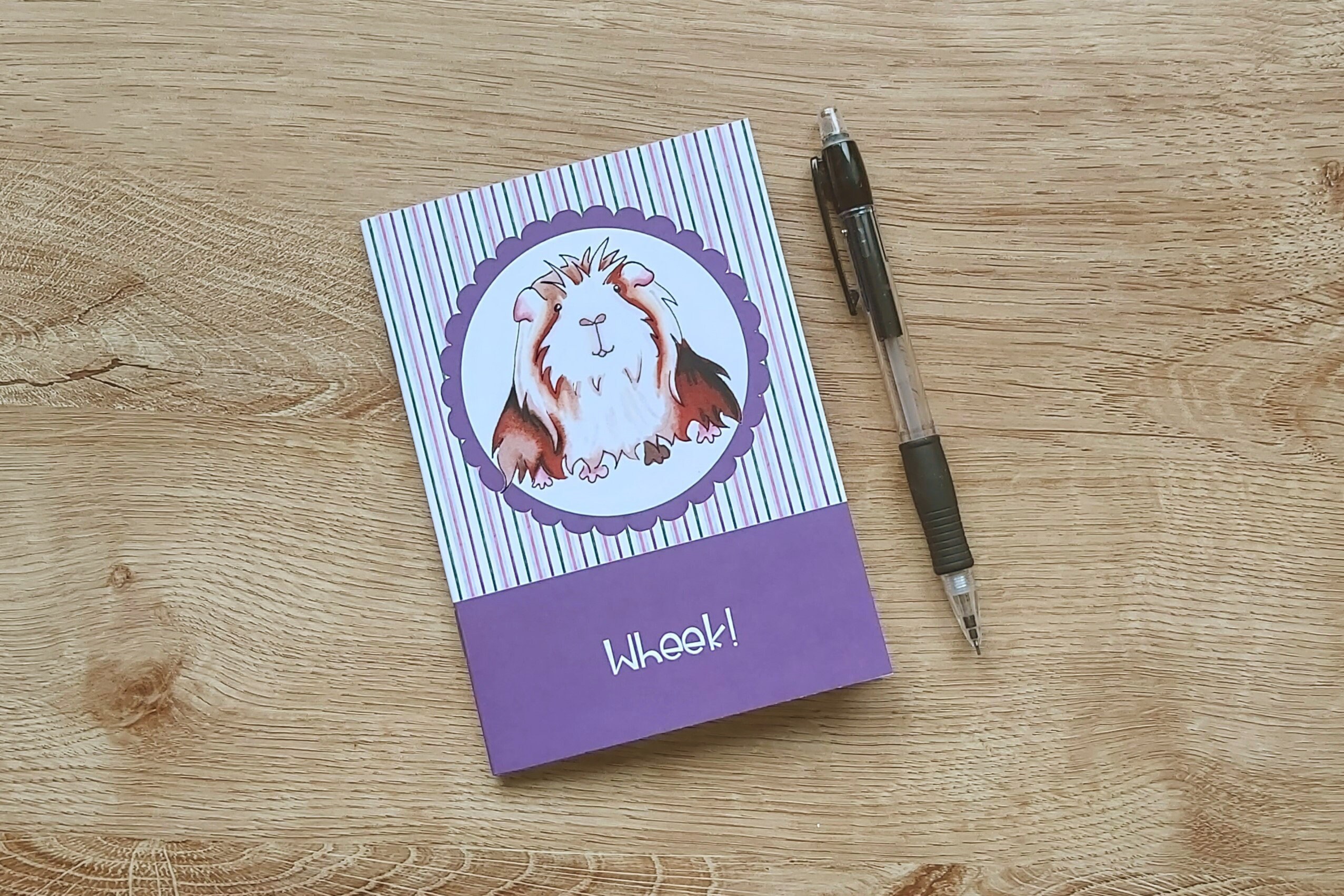 Guinea Pig Notebook, Guinea Pig Gift, Guinea Pig Stocking Filler, Christmas Gift, Guinea Pig Lover G