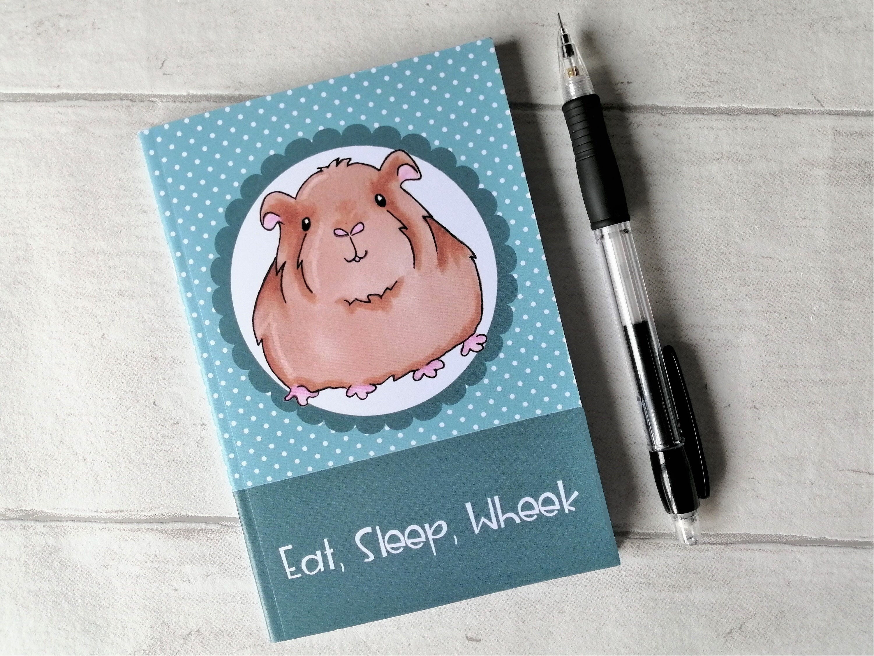 Guinea Pig Notebook, Guinea Pig Christmas Gift, Stocking Filler, Eco Friendly Notebook, Guinea Pig S