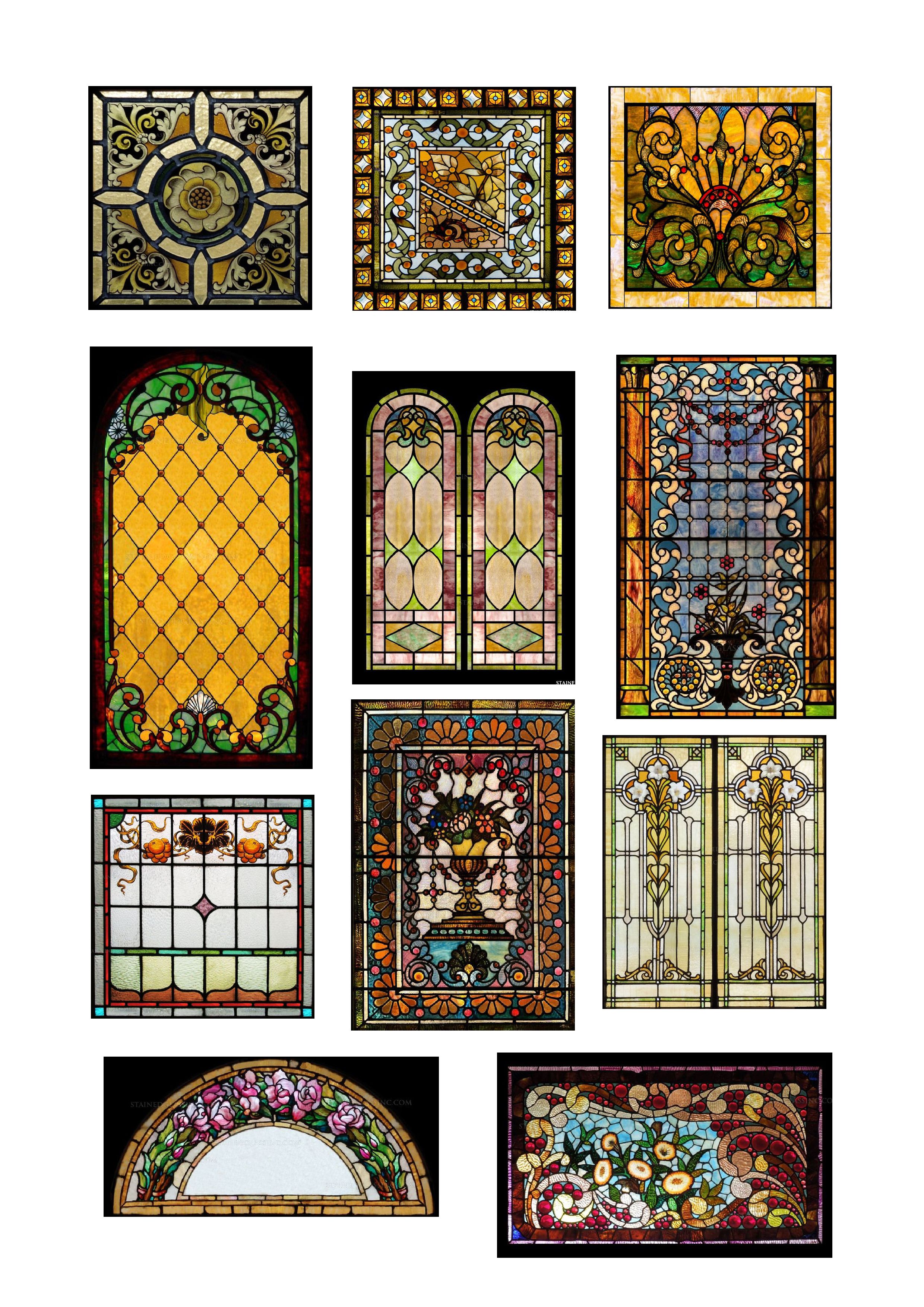 1:12 Stained Glass Windows 2