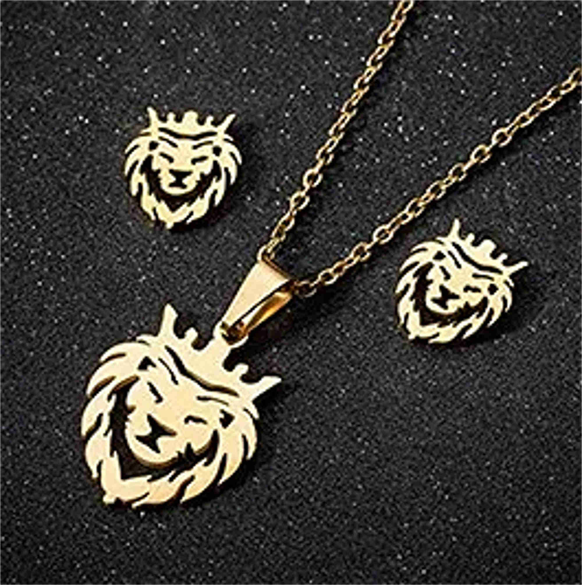 The Lion King Necklace Silver Lion Head Necklace Lion Pendant Lion