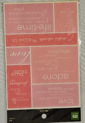 Making Memories : Love sticker sentiments