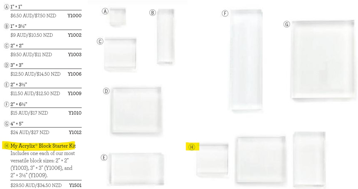 CTMH Acrylic Block : kit of 3