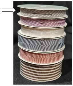 CTMH Diagonal Striped Ribbon : Slate