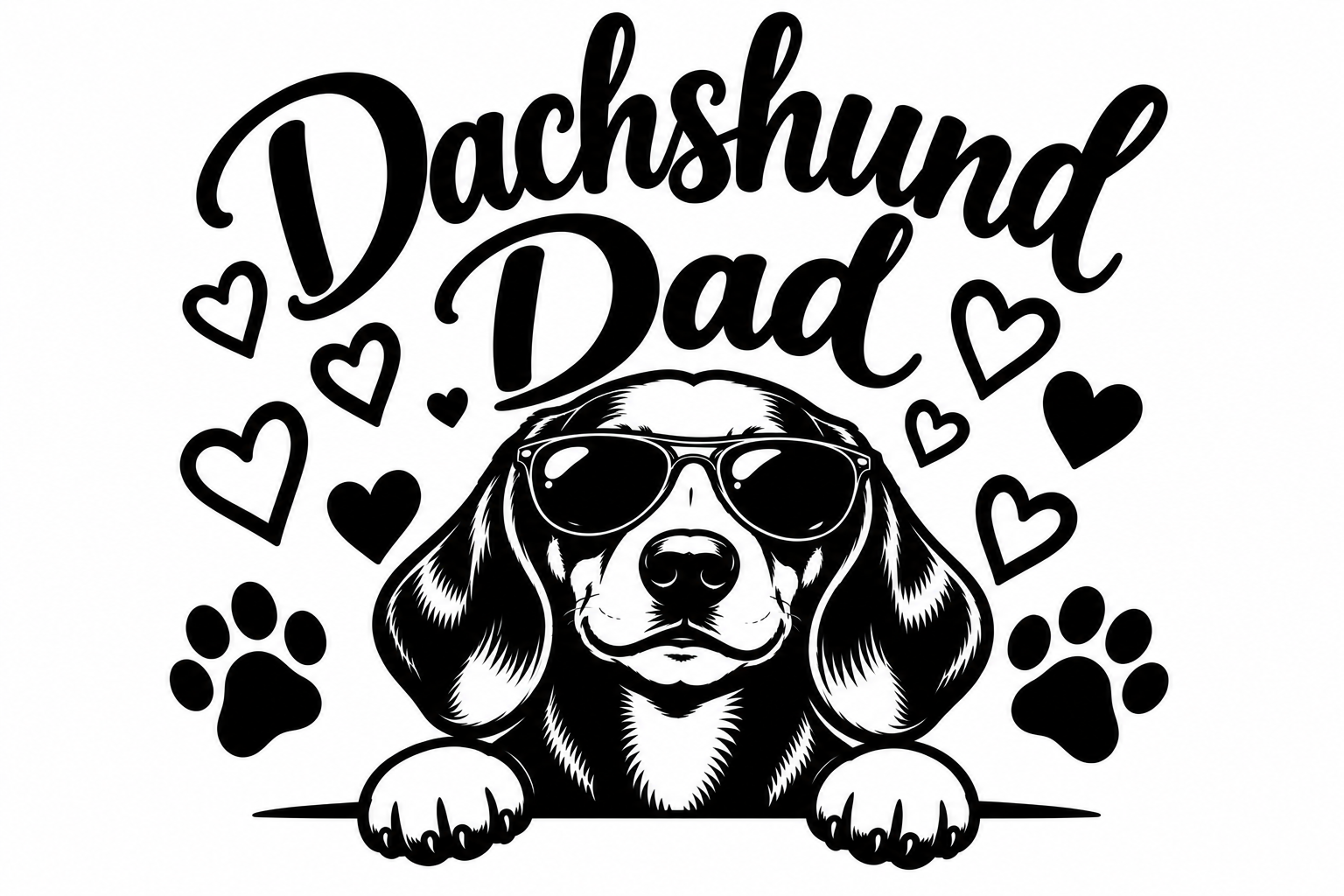 Dachshund Dad – Dachshund Vinyl Decal