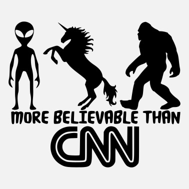 Aliens Unicorns Bigfoot, More believeable than cnn die cut vinyl decal sticker