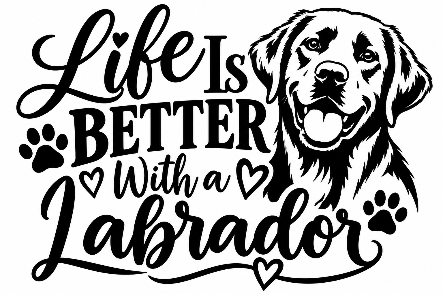 Life Is Better With a Labrador Retriever Vinyl Decal
