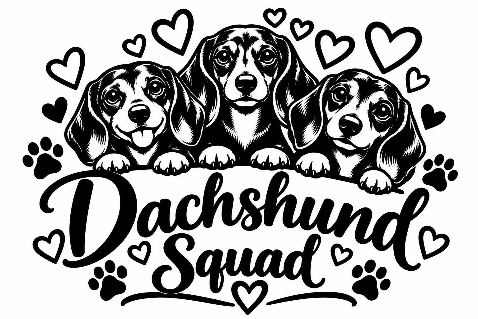 Dachshund Squad – Dachshund Vinyl Decal