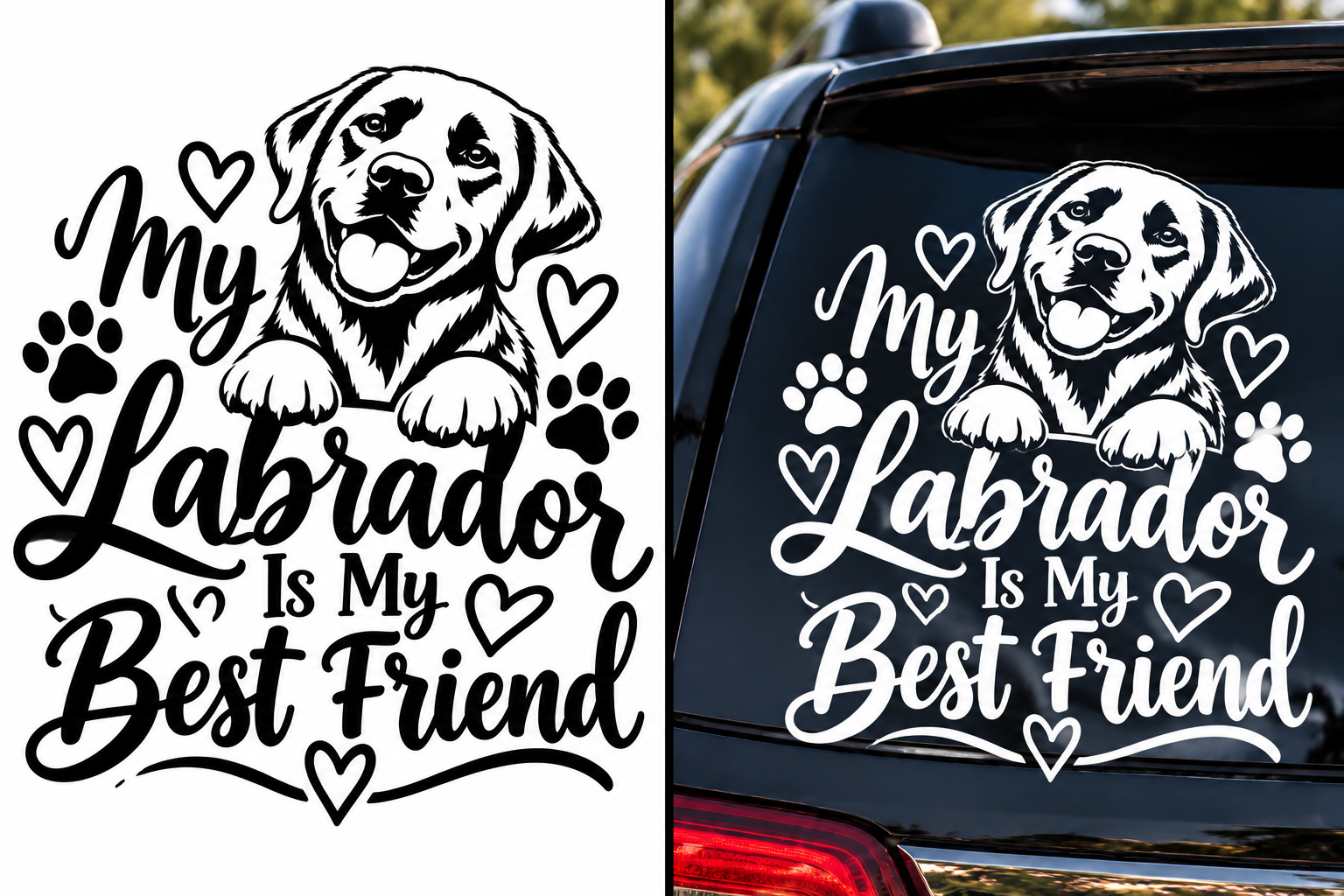 My Labrador Is My Best Friend – Labrador Retriever Vinyl Decal